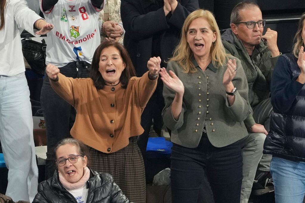 Infanta Cristina during his son Pablo Urdangarin's match in Barcelona on Wednesday, 17 December 2025