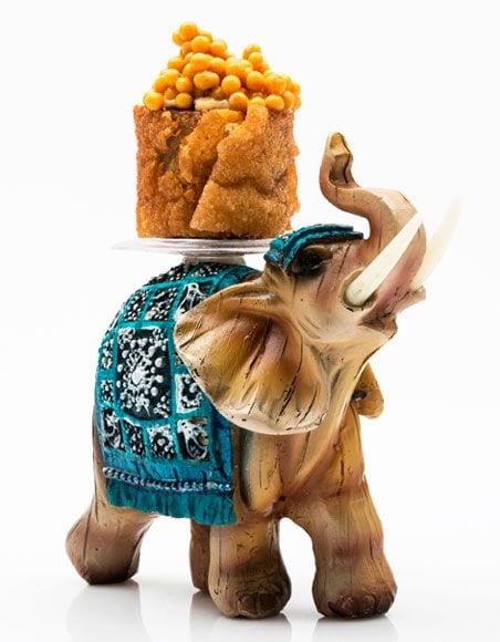 'Lechazo Taj Mahal', la original tapa ganadora de la undécima edición del 'Concurso Nacional de Pinchos y Tapas Ciudad de Valladolid’.
