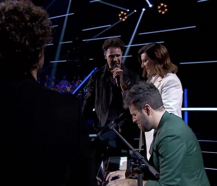 Pablo López, Antonio Soto y Laura Pausini