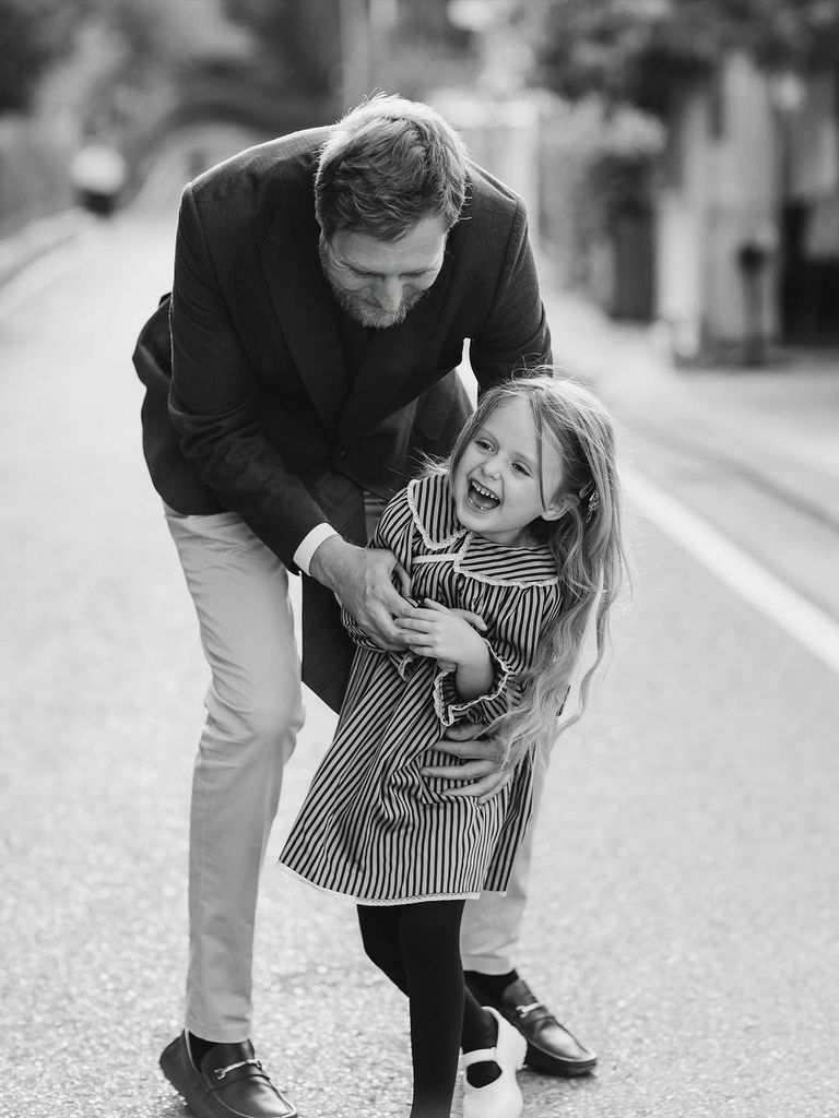 Leka de Albania con su hija la princesa Geraldine