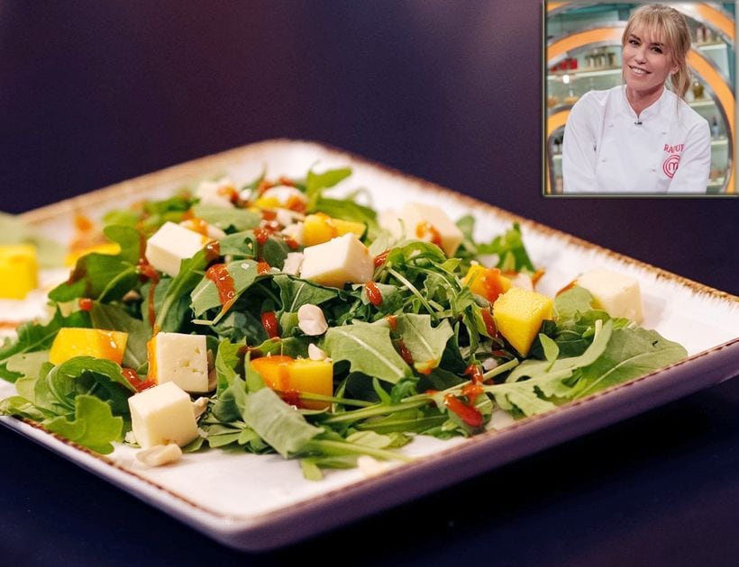 Mango, cacahuete y queso de Tetilla, receta de Raquel Meroño