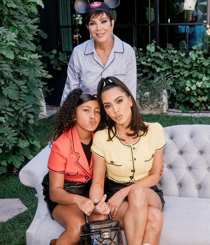 Kris Jenner, Kim Kardashian y North West.