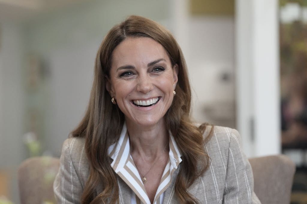Kate Middleton con blazer de rayas