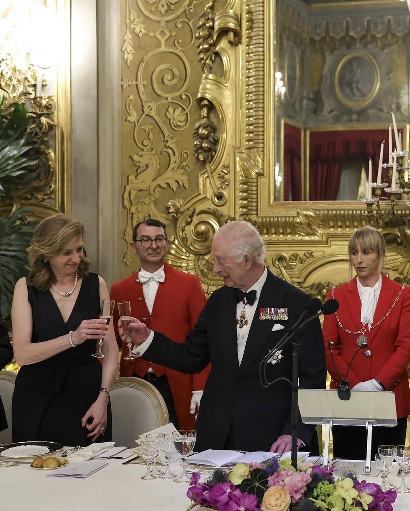 Los reyes Carlos y Camilla celebran su 20 aniversario de boda en una cena de gala en Roma