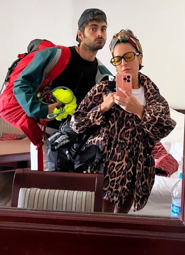Lorena Castell con su novio en la India