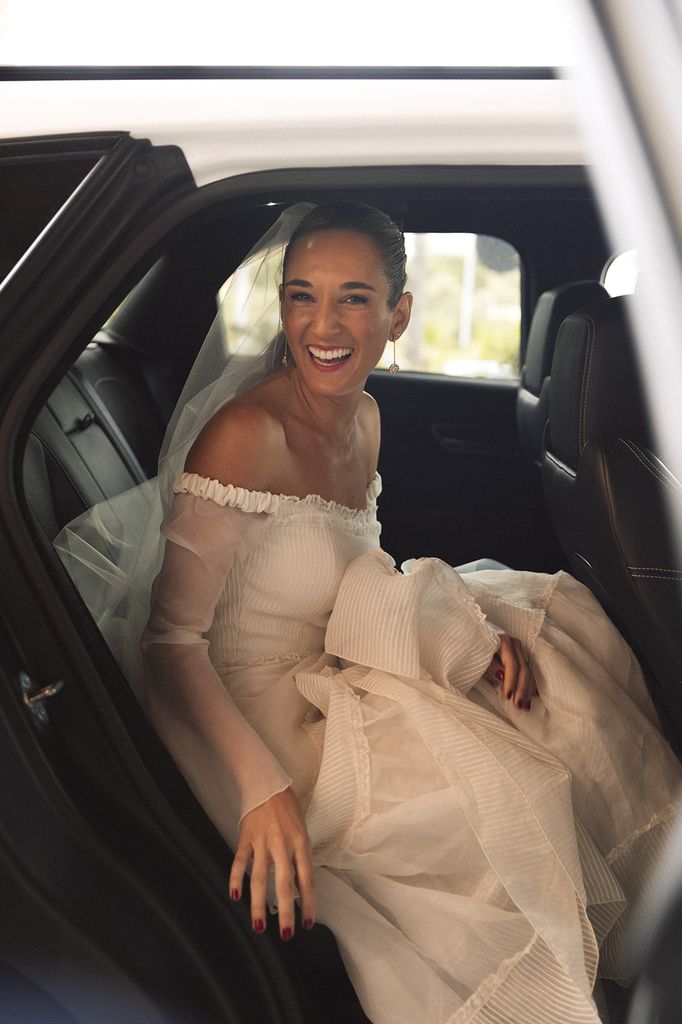 Novia con look romántico