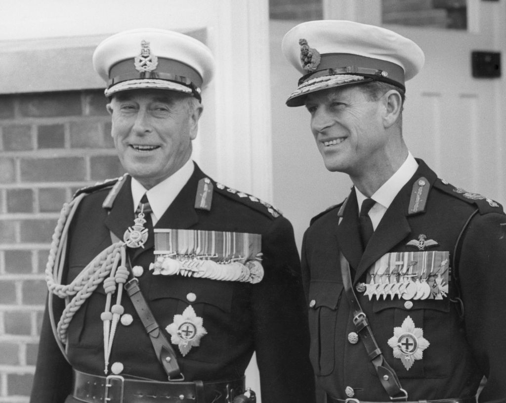Lord Mountbatten con el duque de Edimburgo