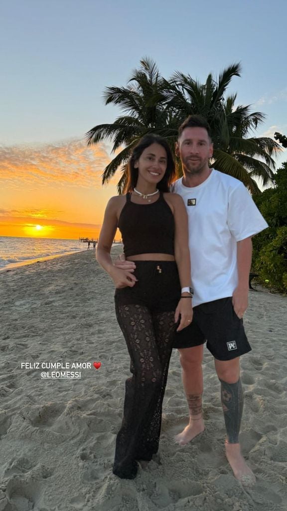 Antonela Roccuzzo y Lionel Messi