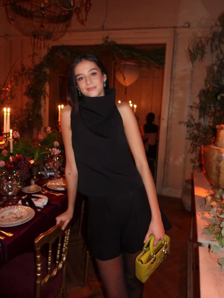 Victoria Federica de Marichalar en la cena de Navidad de Dior en Madrid.
