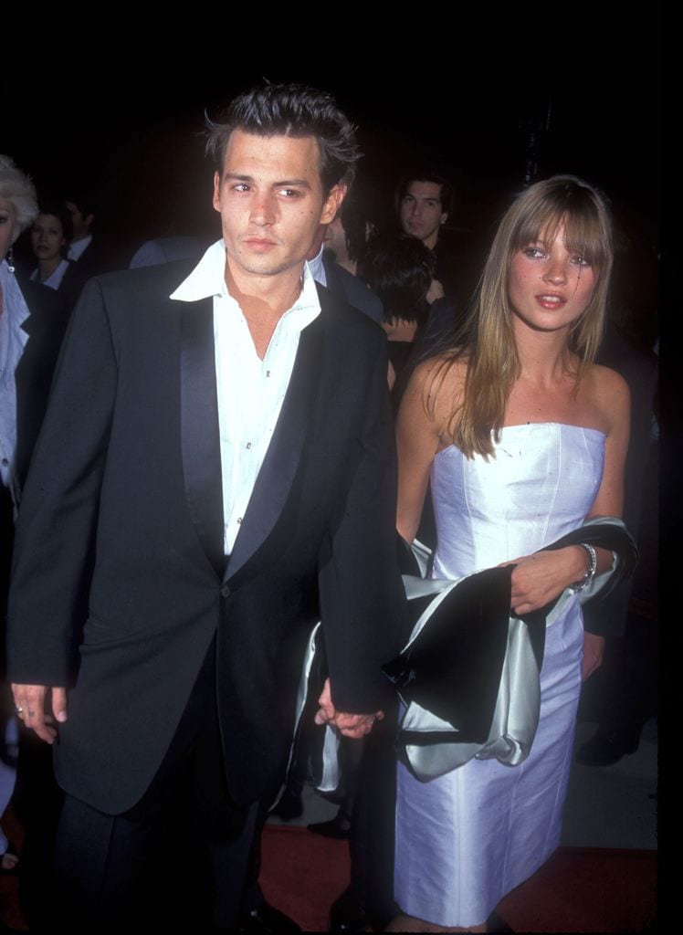 Johnny Depp y Kate Moss en 1995