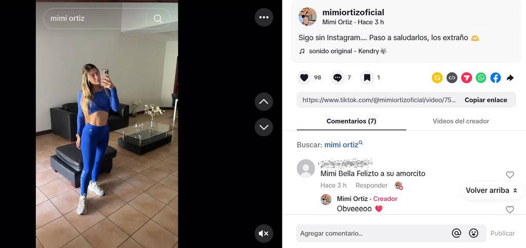 Mimi Ortiz aseguró haber felicitado a Toni Costa en su cumpleaños 