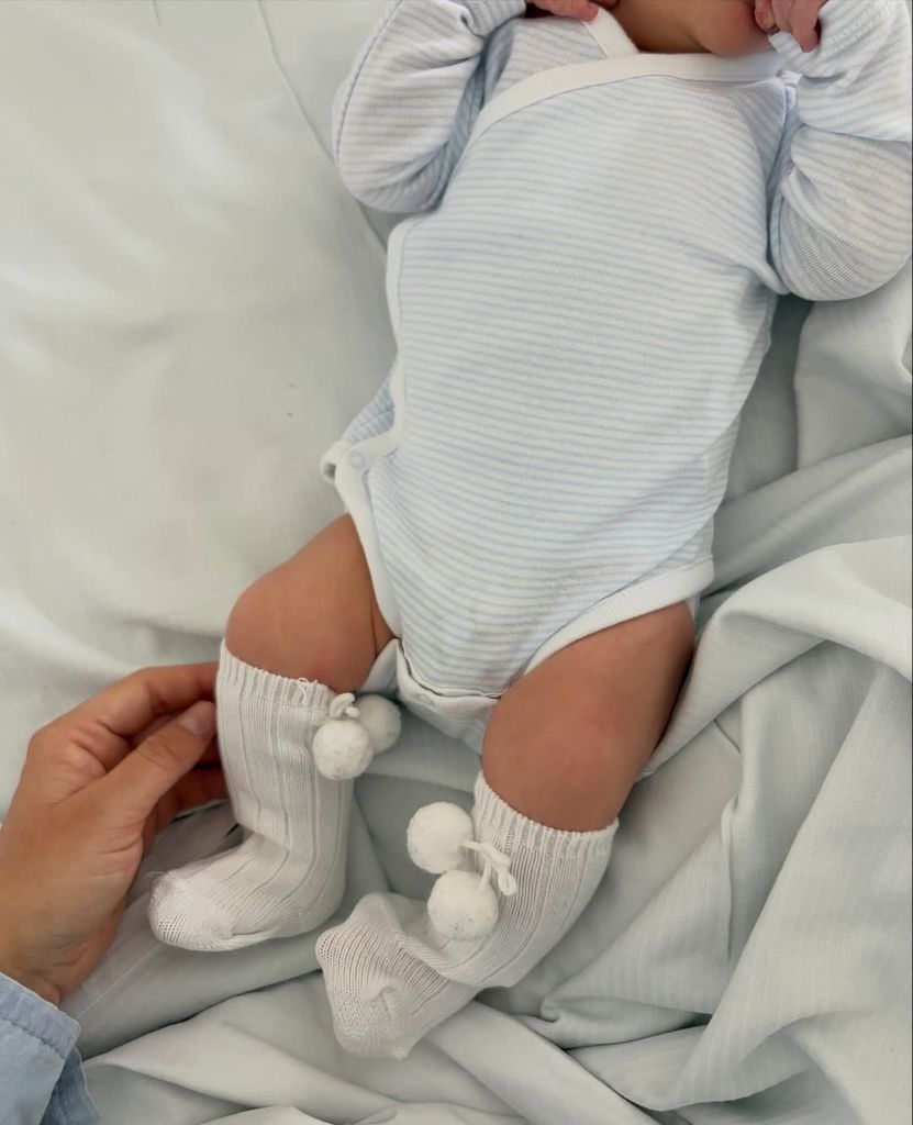 La primera foto que compartieron de su hijo