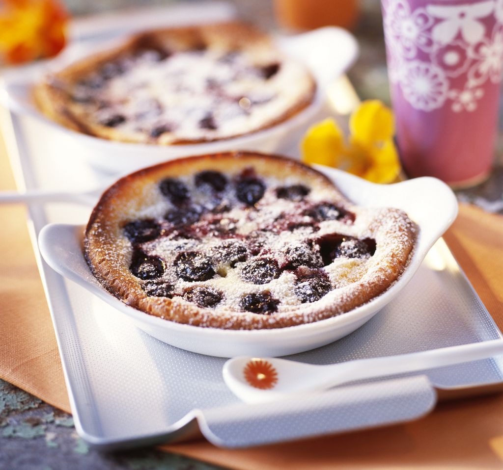 Clafoutis de cerezas.
