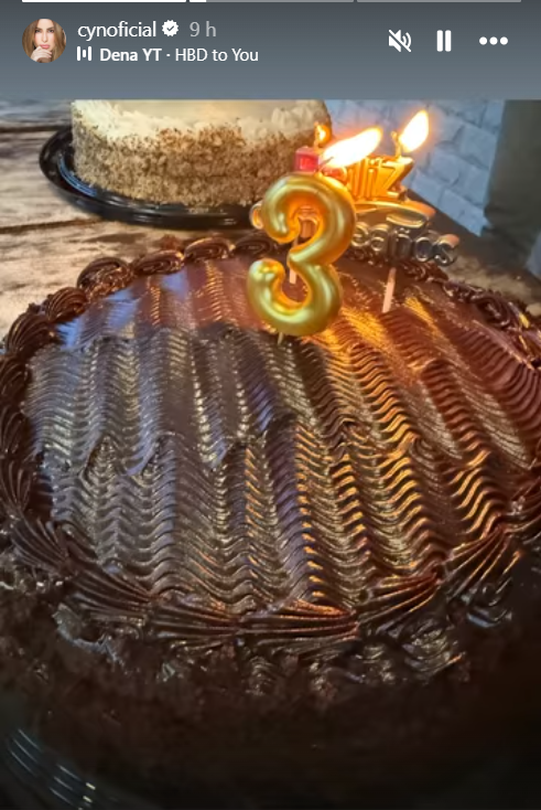 Cynthia mostró un pequeño vistazo de los festejos de cumpleaños de su hijo.