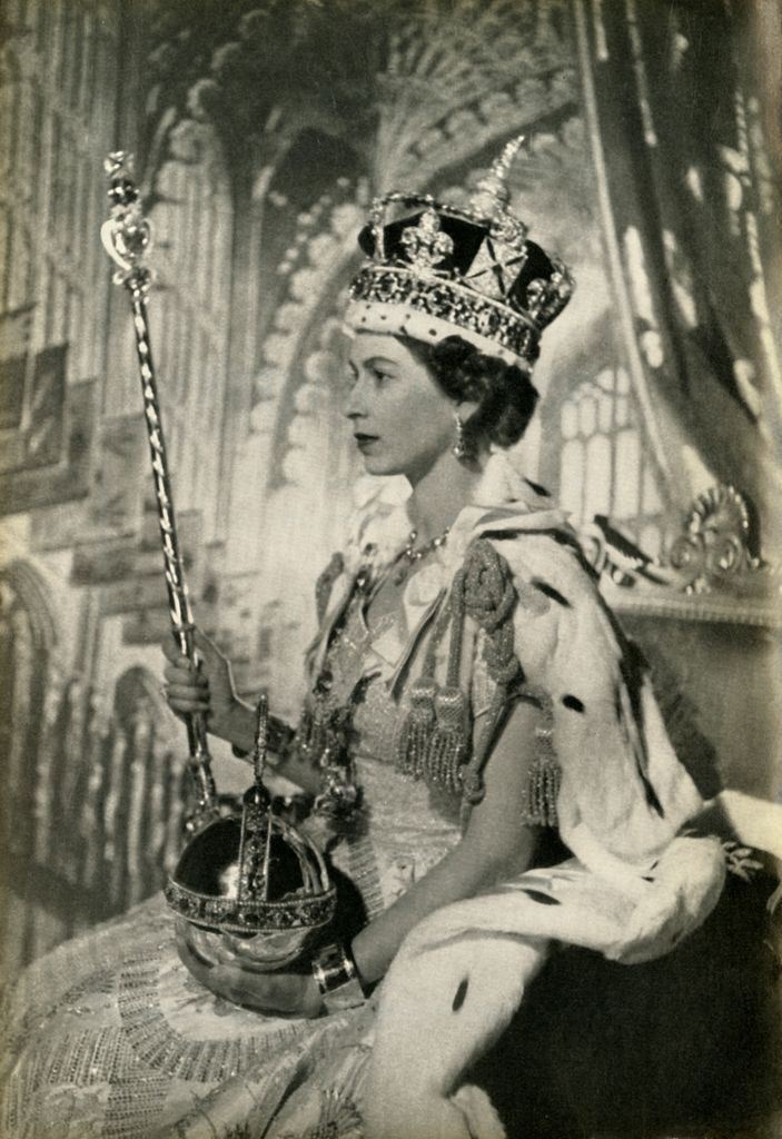 El retrato de la coronación de la reina Isabel II en 1953.