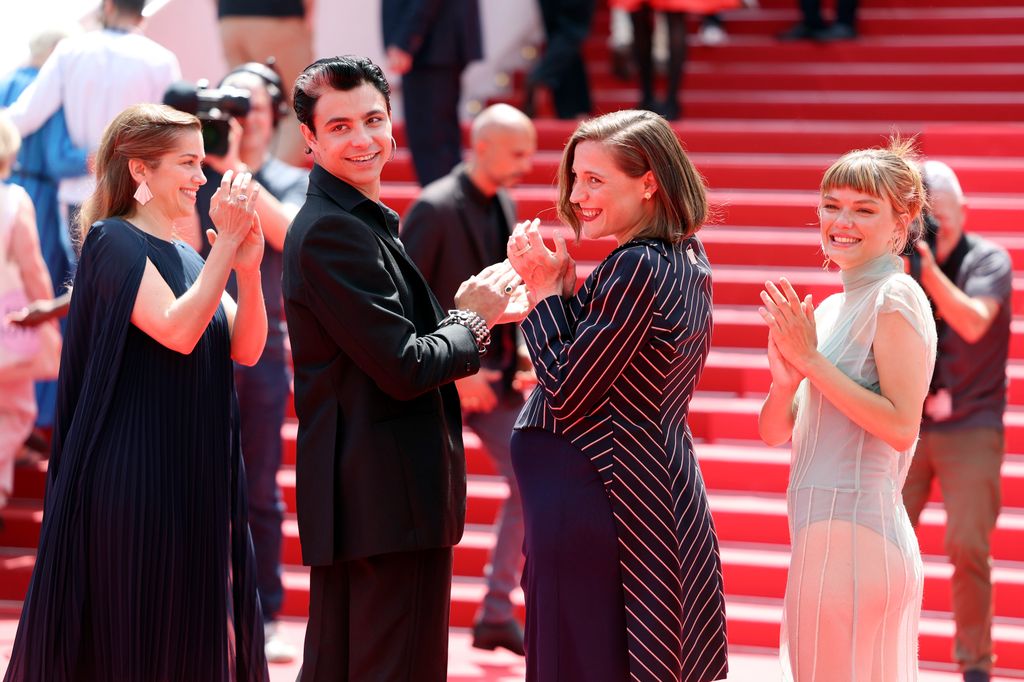 María Zamora, Mitch Martín, Carla Simón y Llúcia García en el Festival de Cannes