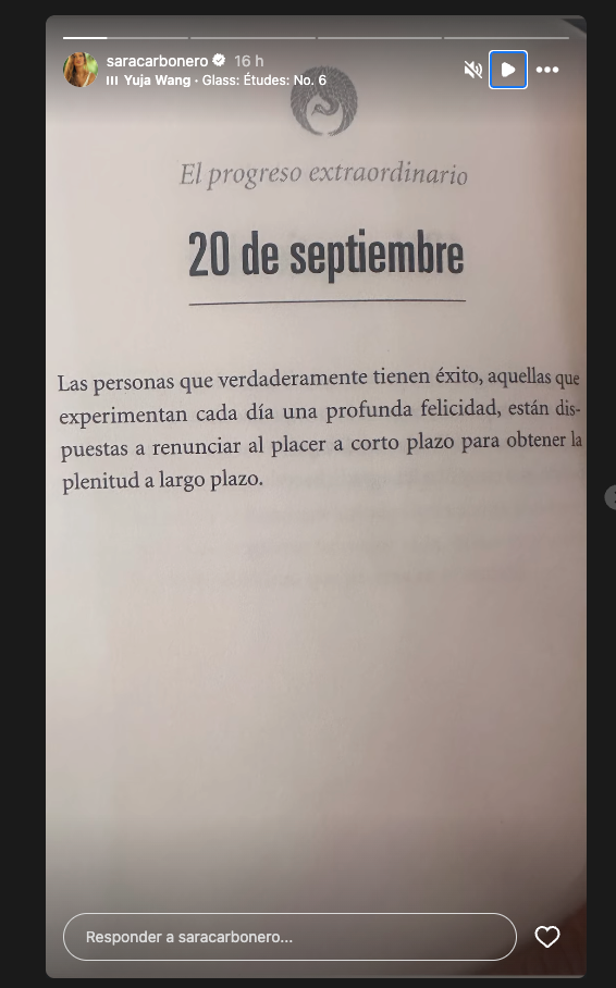 Frase que ha compartido Sara Carbonero sobre el éxito