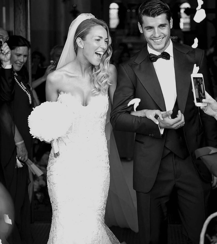 Alice Campello y Álvaro Morata el día de su boda