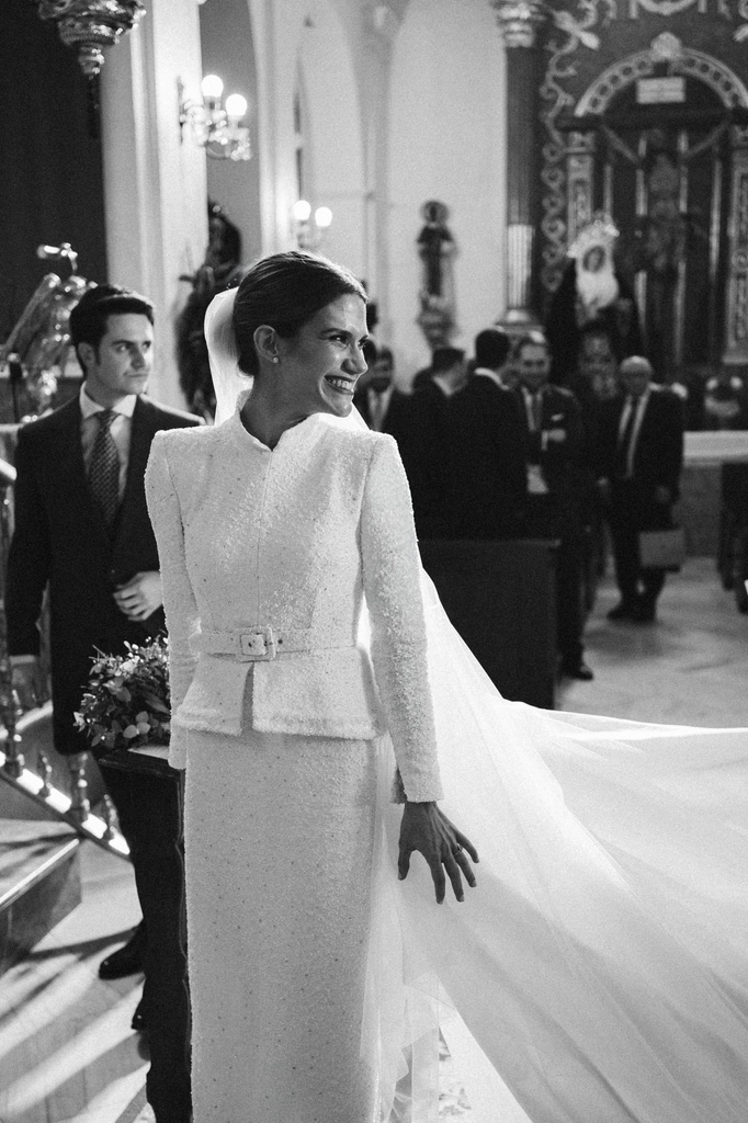 Novia viral Córdoba vestido de tweed