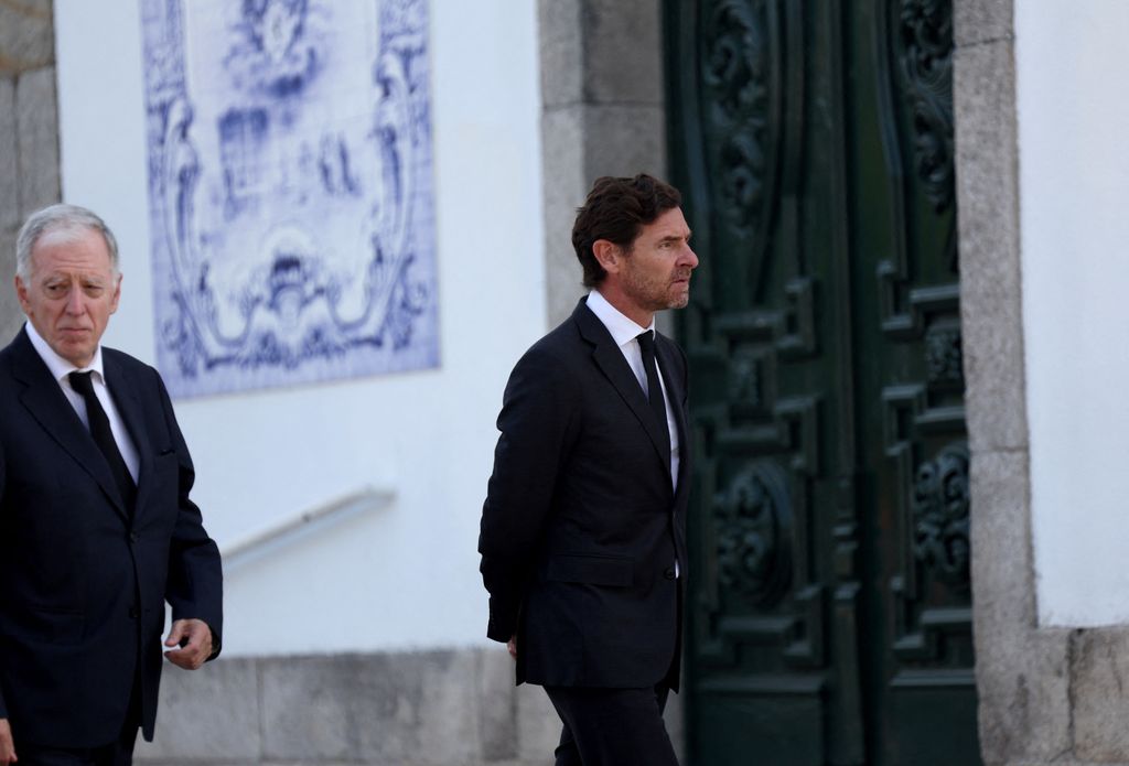 Andre Villas-Boas, entrenador y actual presidente del Porto, llega al funeral de Diogo Jota y André Silva en Gondomar 