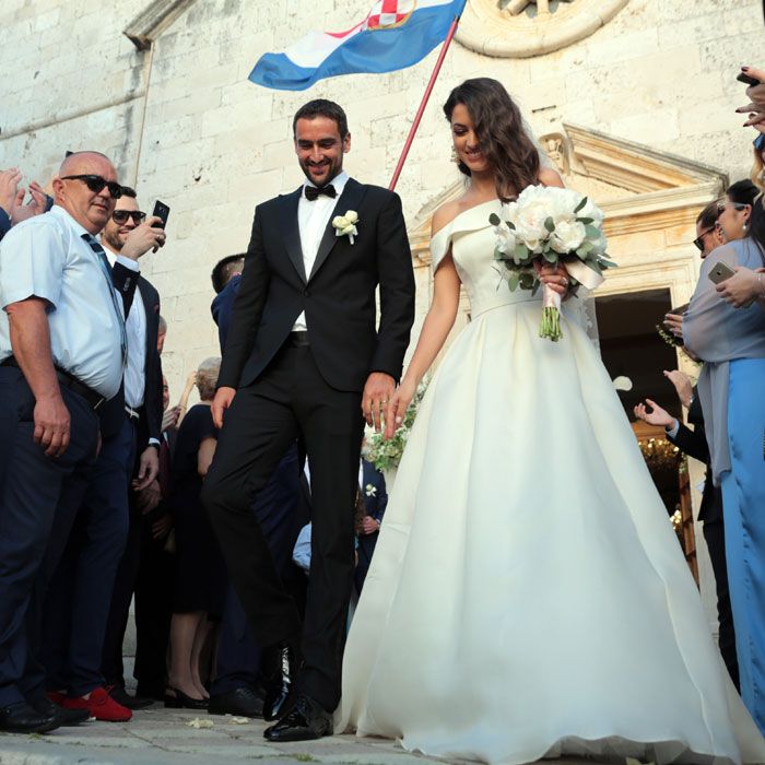 Kristina Milkovic, el día de su boda con el tenista croata Marin Cilic