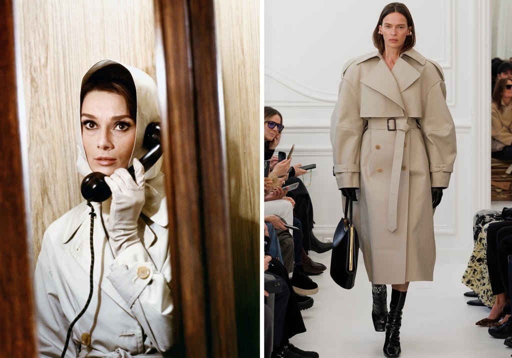 Audrey Hepburn en "Charade" y la propuesta contemporánea de Sarah Burton