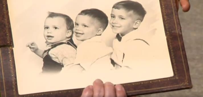 El Papa León XIV de pequeño junto a sus hermanos