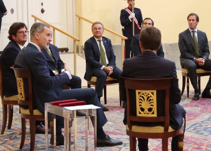 Audiencia del Rey con la directiva del Real Club de Polo de Barcelona