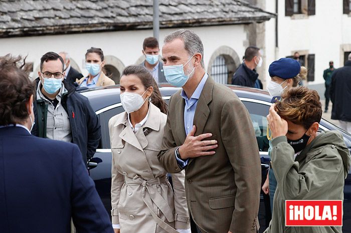 rey Felipe y reina Letizia en Roncesvalles
