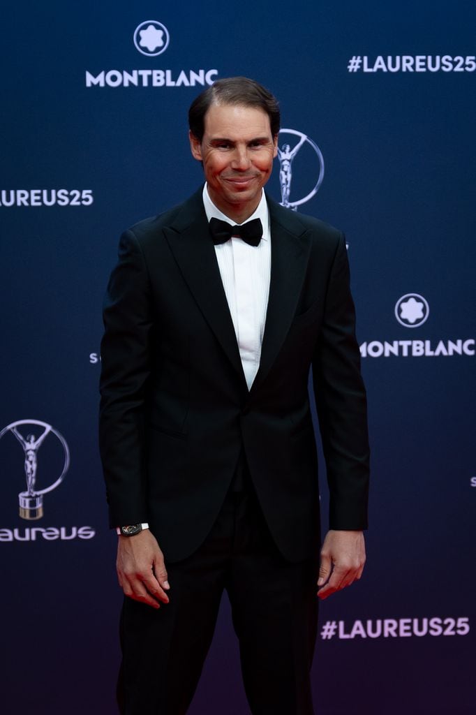 Rafael Nadal acudió al Palacio de Cibeles, en Madrid, para la edición 2025 de los Laureus World Sport Awards.