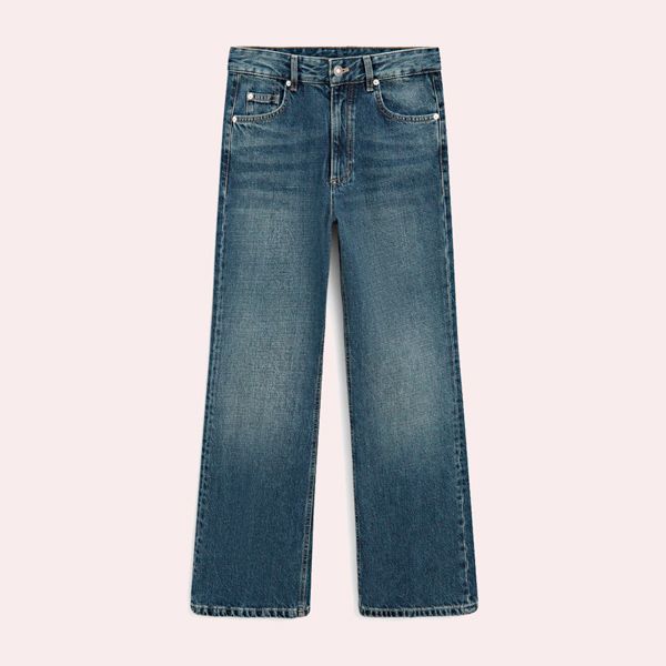 Jeans flare fit cropped tiro medio Massimo Dutti