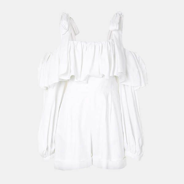 mono volantes blancos