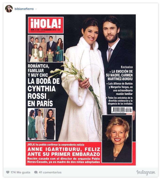 Imagen publicada en el perfil de Instagram de Bibiana Fierro
