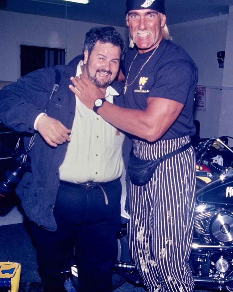 Raúl de Molina con Hulk Hogan en la década de los 80's.