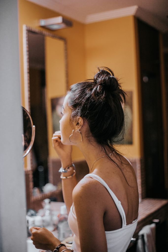 chica baño