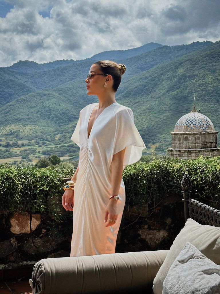 Michelle Salas posó desde la espectacular hacienda de Ricardo Salinas Pliego