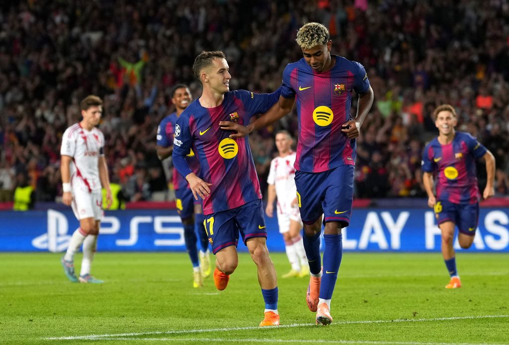  Lamine Yamal fue autor de uno de los seis goles con los que el FC Barcelona venció al Olympiacos.