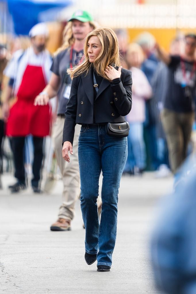 Jennifer Aniston grabando The Morning Show 
