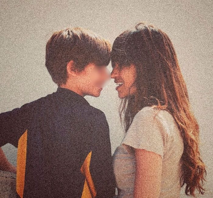 Sara Carbonero y su hijo Lucas 