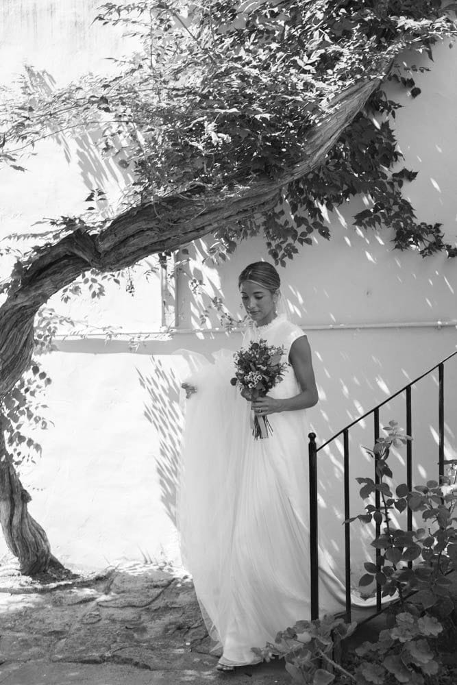 María con vestido de novia de Gorka Cintero