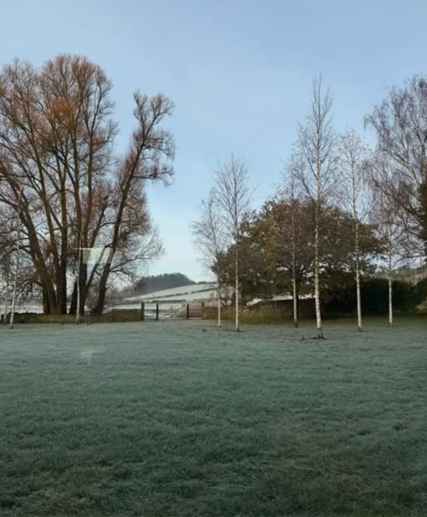 Ellen shared this view of the view from his new home in the cotswolds