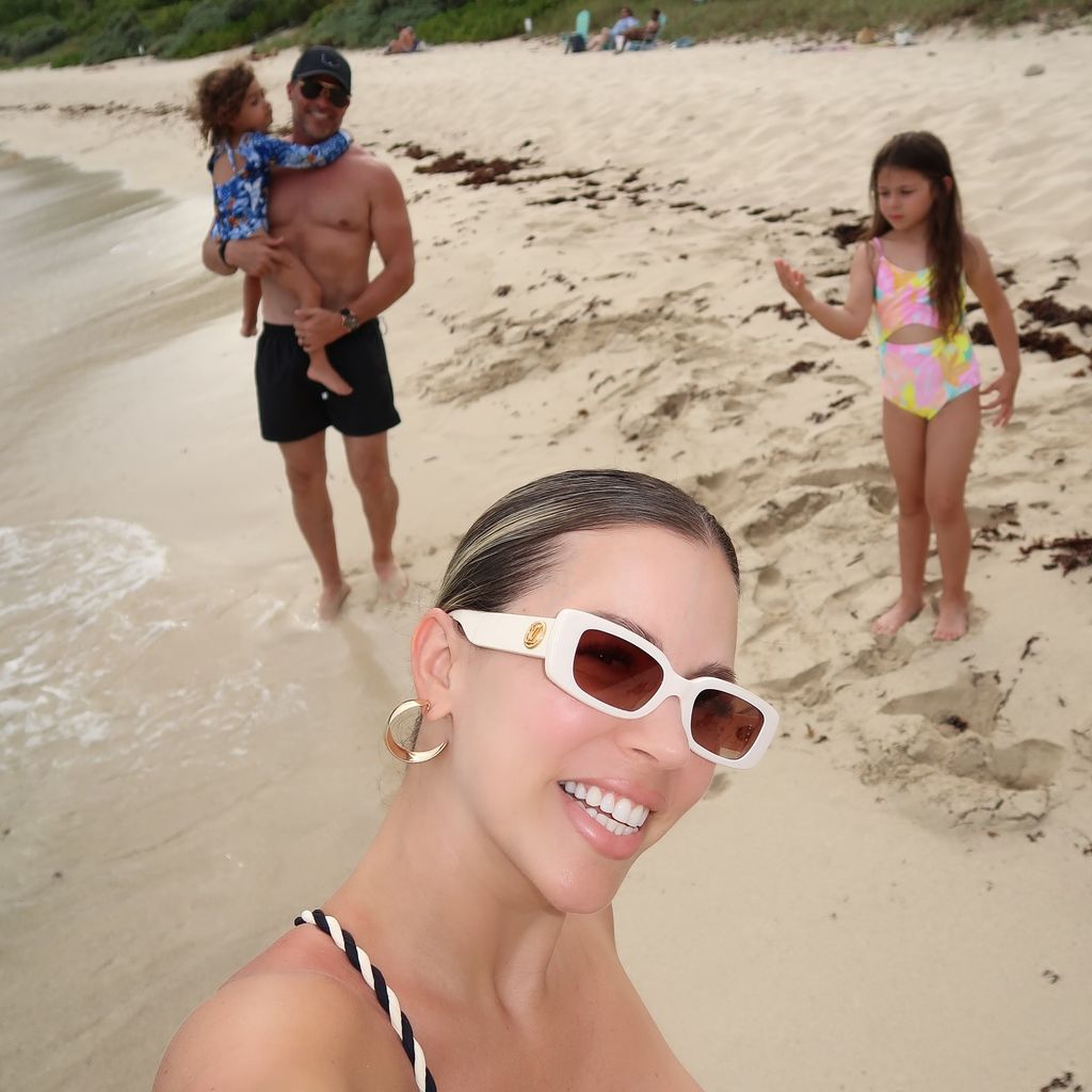 Ximena Duque y su familia.