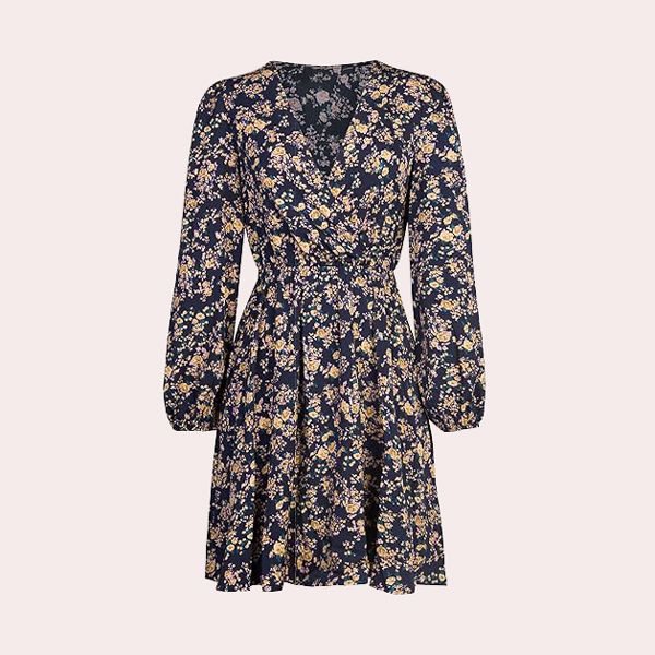 CUPSHE Vestido corto de gasa con estampado floral