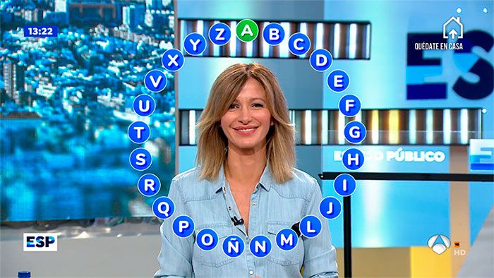 Susana probando el rosco de Pasapalabra