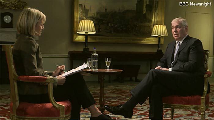 El duque de York en un momento de su controvertida entrevista