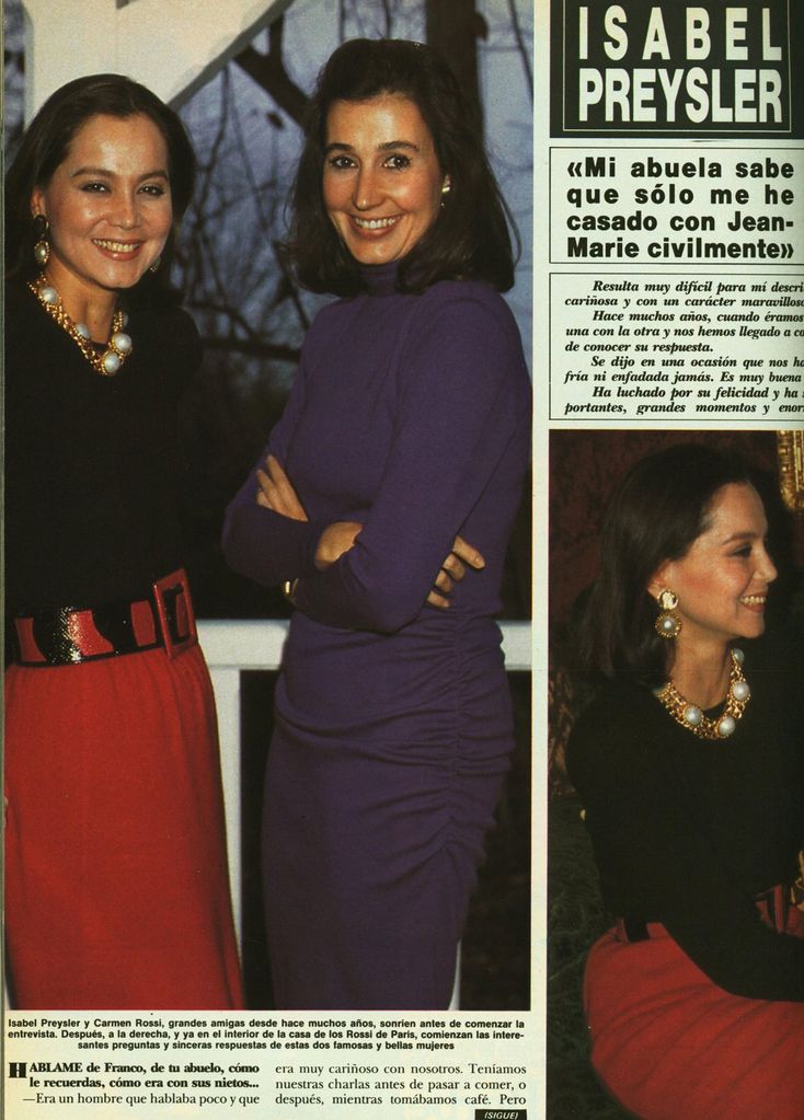 Isabel Preysler y Carmen Martínez-Bordiú HOLA