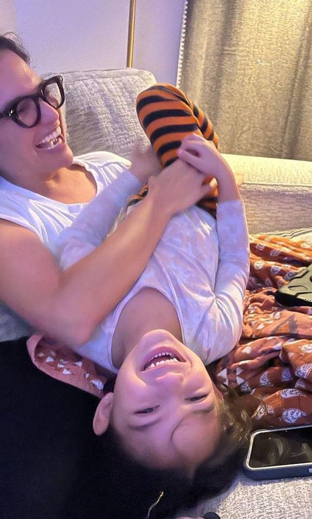 Natalia Jiménez con su hija