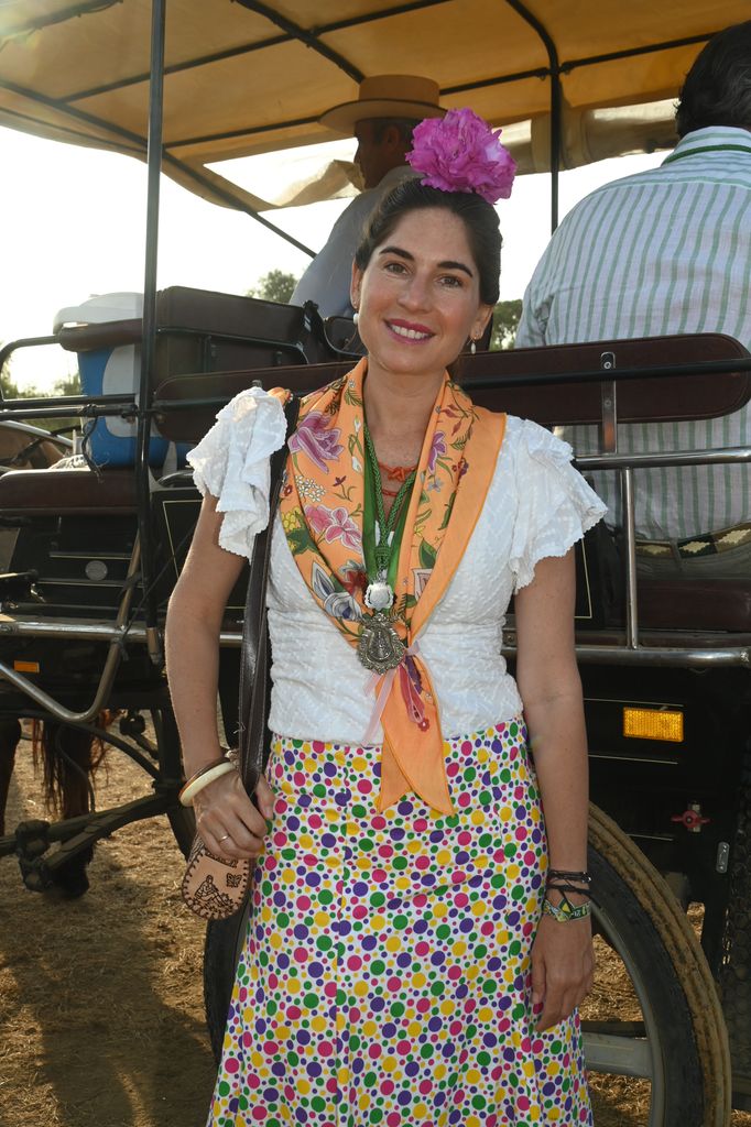 Lourdes Montes en la romería de El Rocío, 2025.