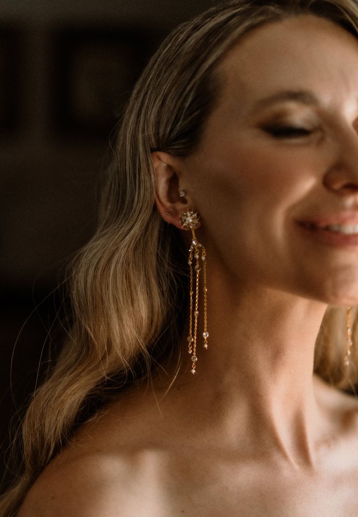 Pendientes de novia largos