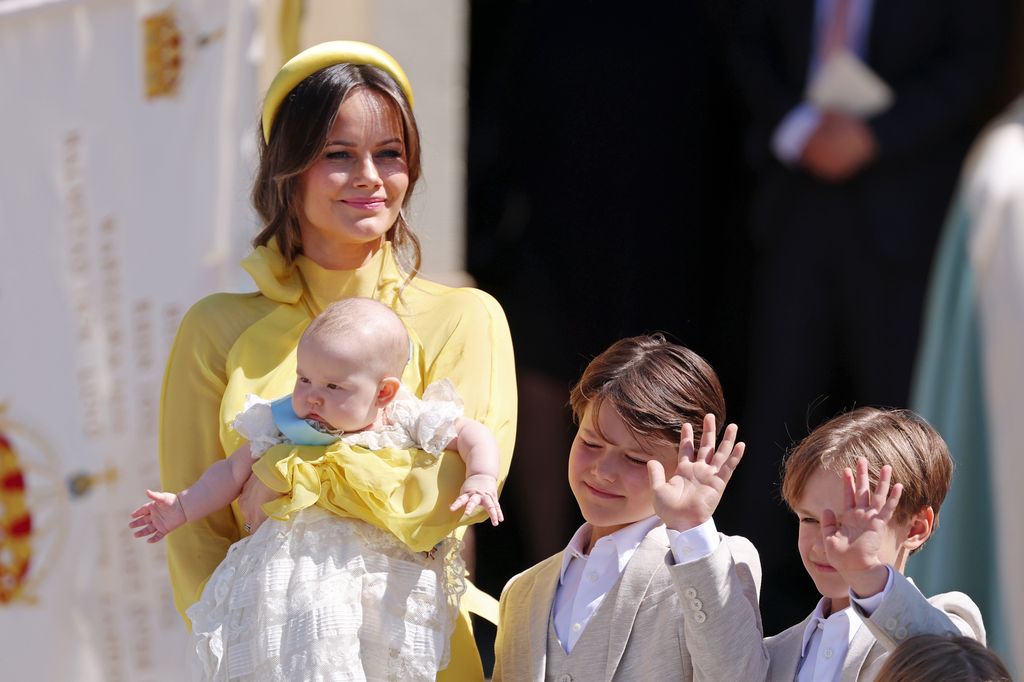 Sofia de Suecia con sus hijos 
